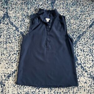 J. Crew Ruffleneck Sleeveless Blouse